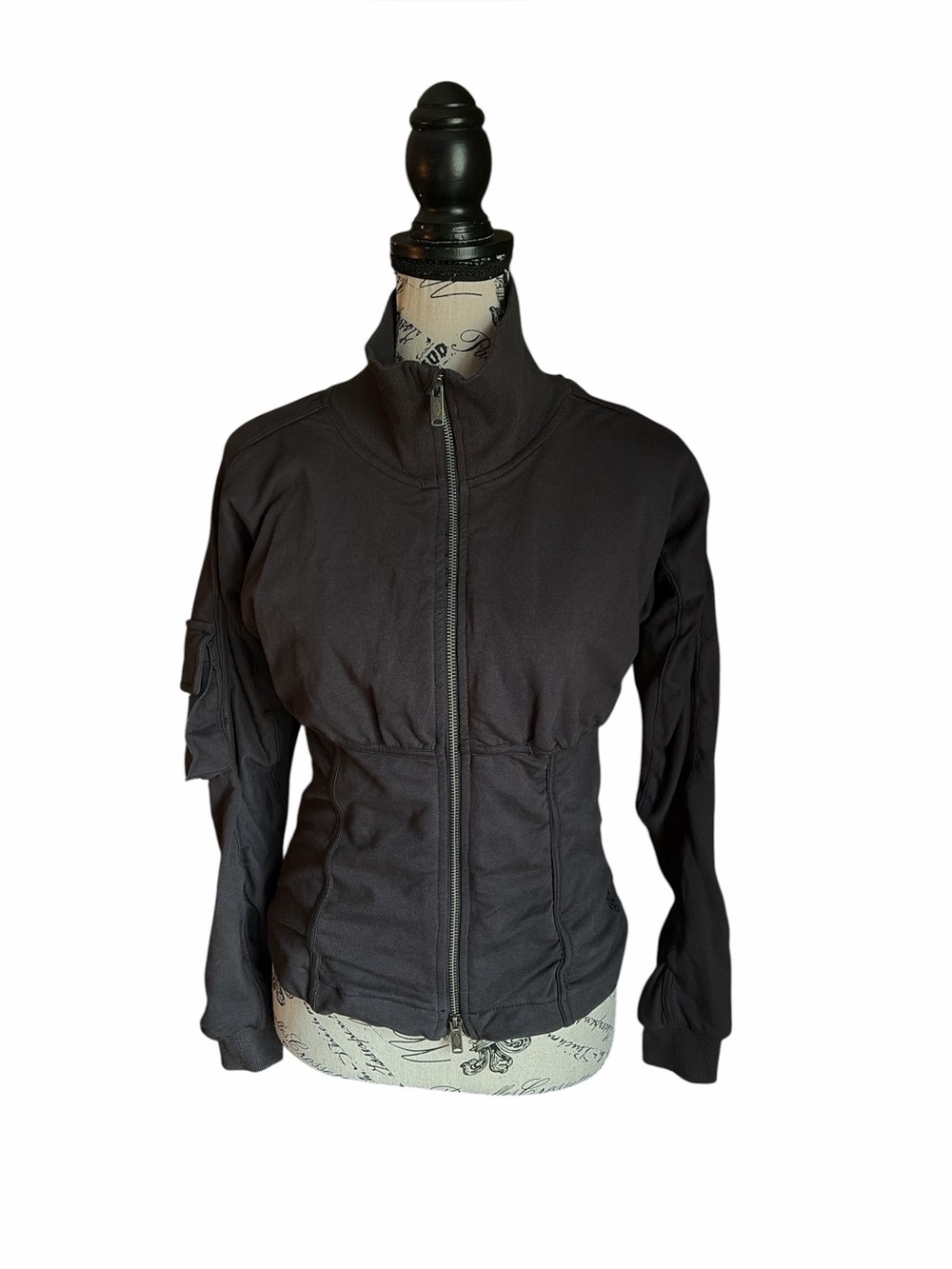 FP Movement Free People Foundation Ruched Sleeve Jacket Black Small Free People